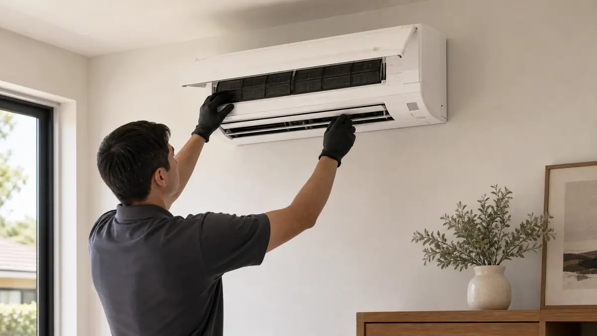 Illustration: Mitsubishi wall-mount mini-splits in Encino, CA