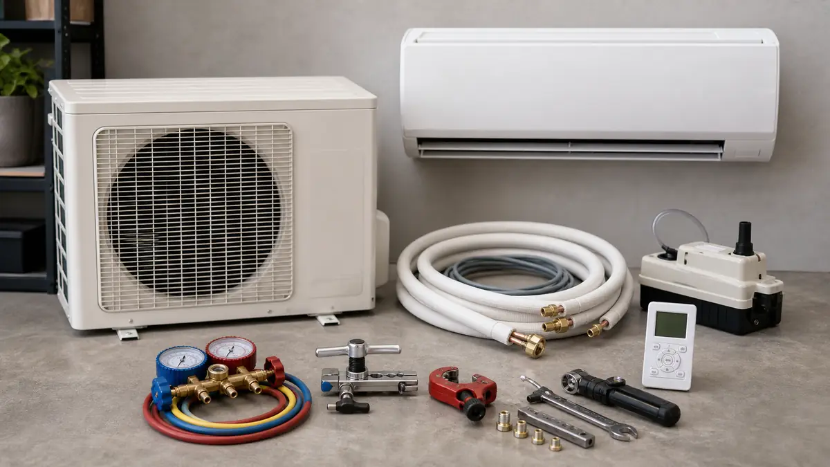 Illustration: Mitsubishi HVAC services across Encino, CA